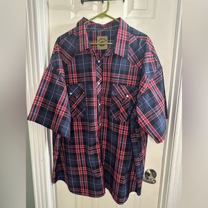 Coevals Club Pearl snap down short sleeve